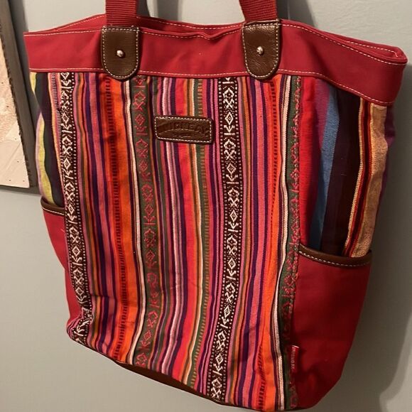 UnionBay Handbag Multicolor Canvas
Striped Boho Bag - Picture 3 of 10